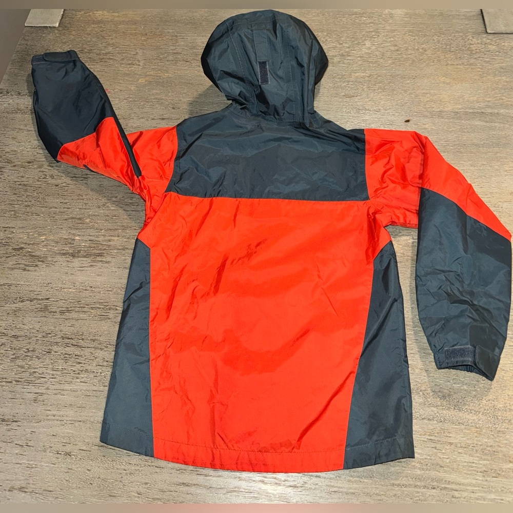 Columbia Kids' Orange and Gray spring rain Jacket, size 10/12 - Picture 3 of 8